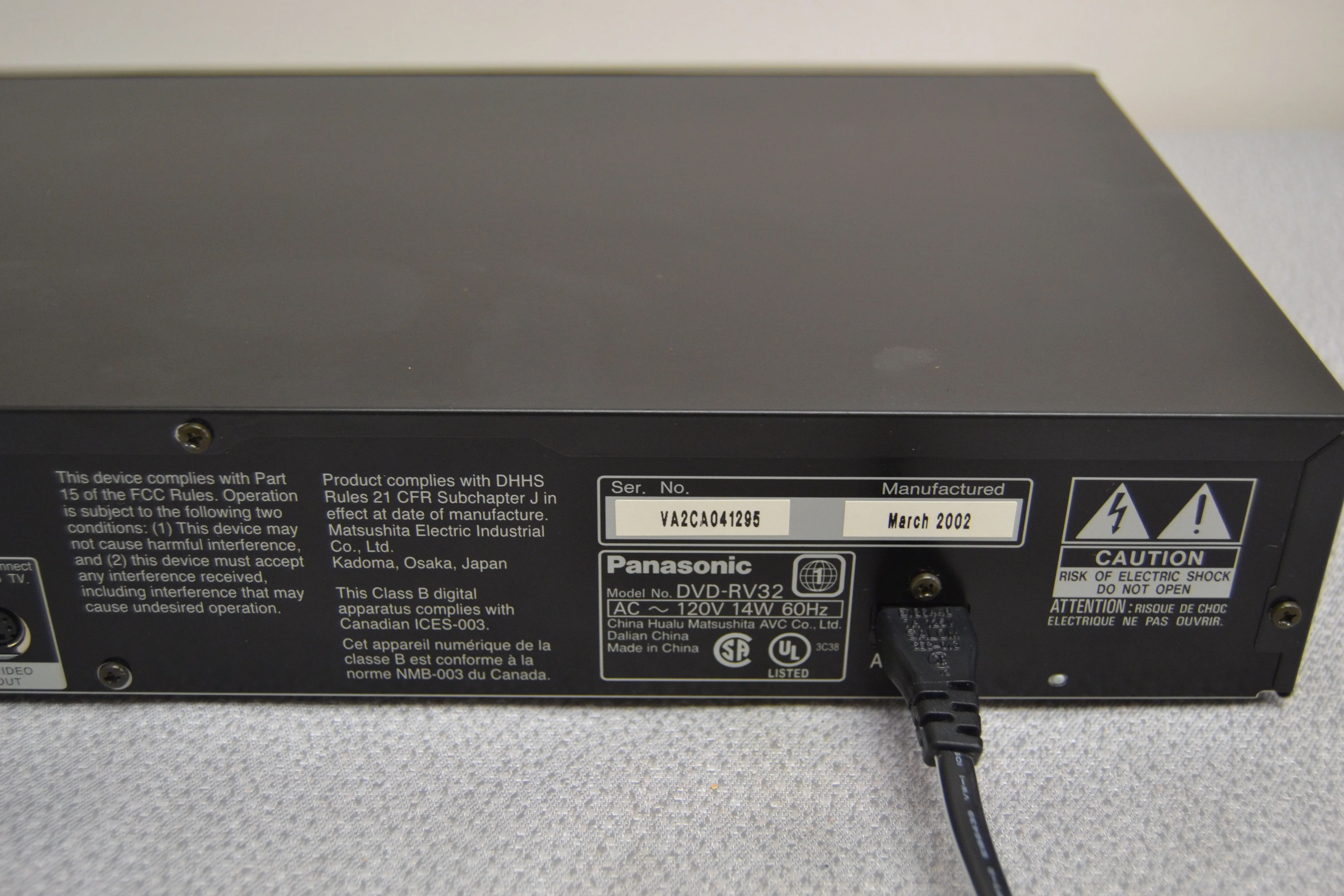 Panasonic DVD-RD32 DVD/CD Player - Image 11