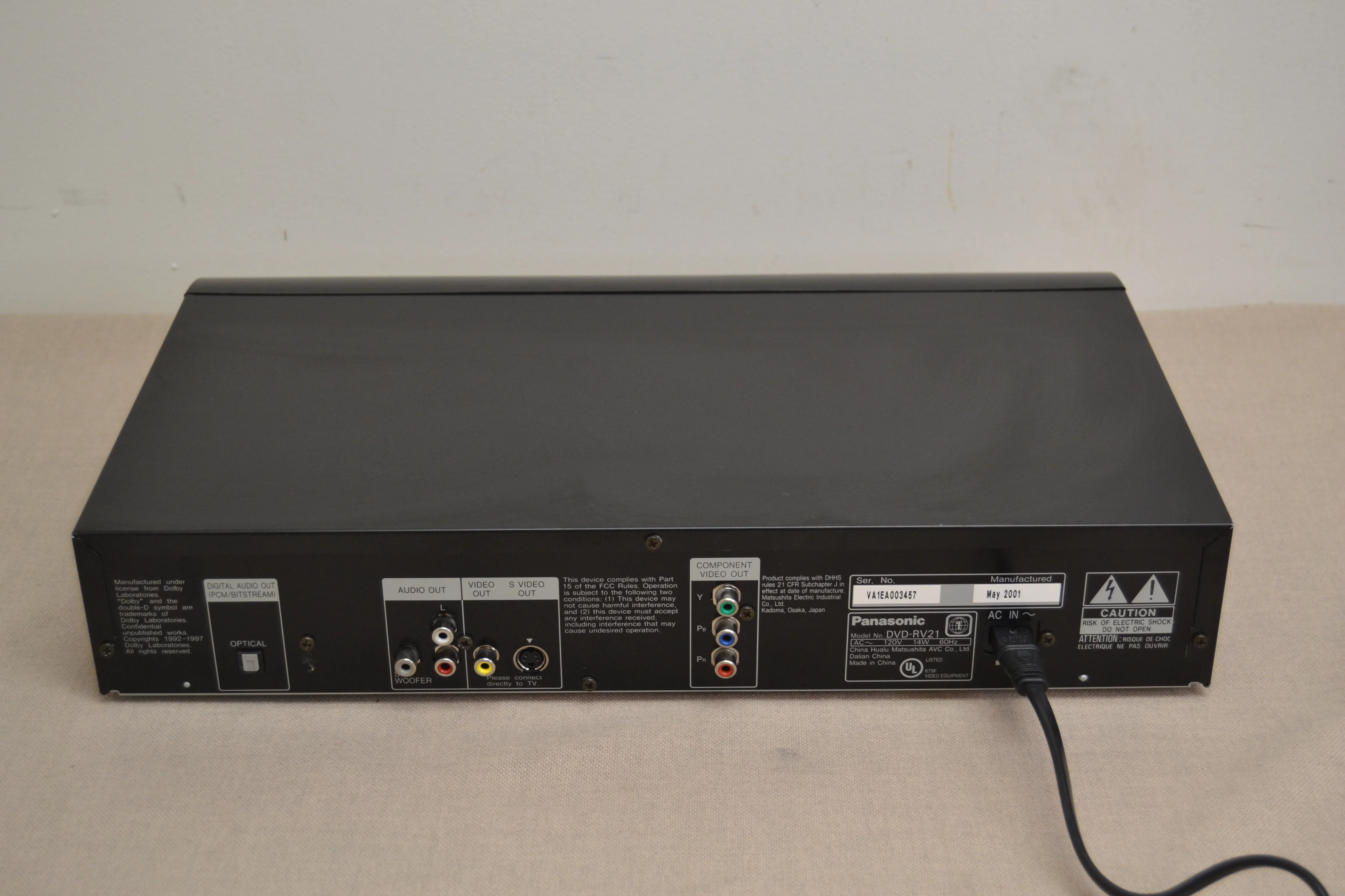Panasonic DVD-RV21 CD/DVD Player * Remote Control - Image 10