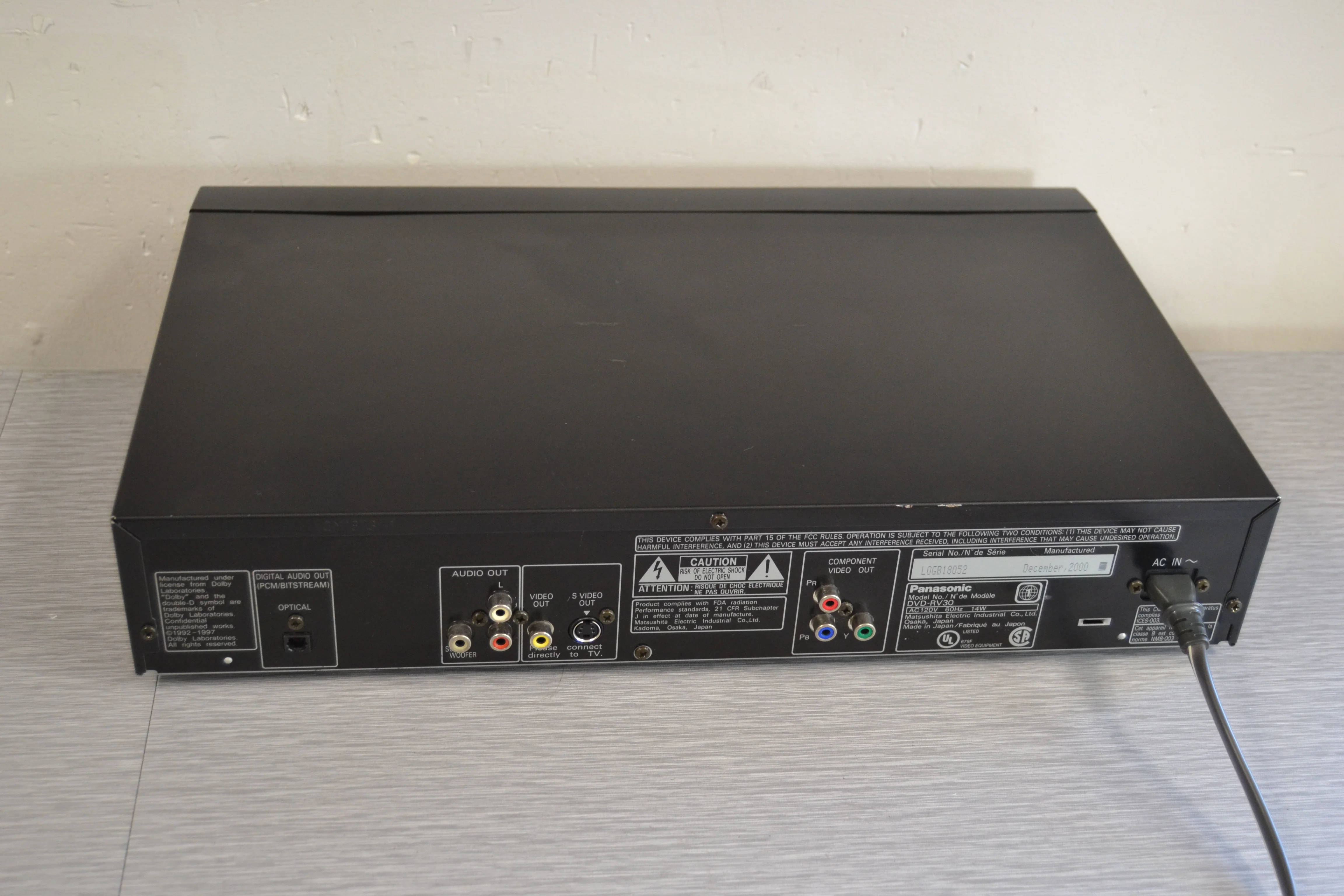 Panasonic DVD-RV30 Single CD/DVD Player - Image 7