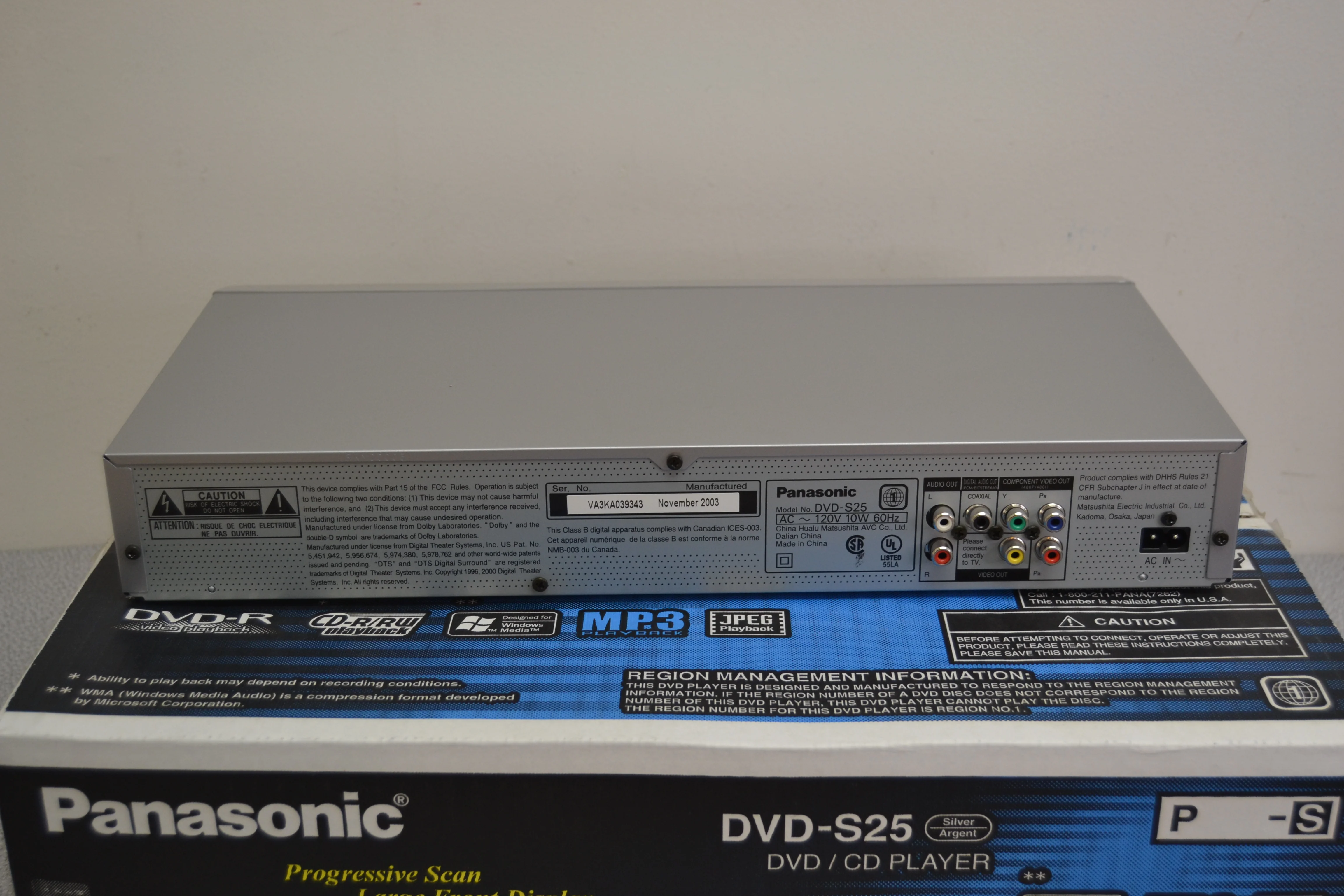 Panasonic DVD-S25 CD/DVD Single Player * Remote * Box - Image 10