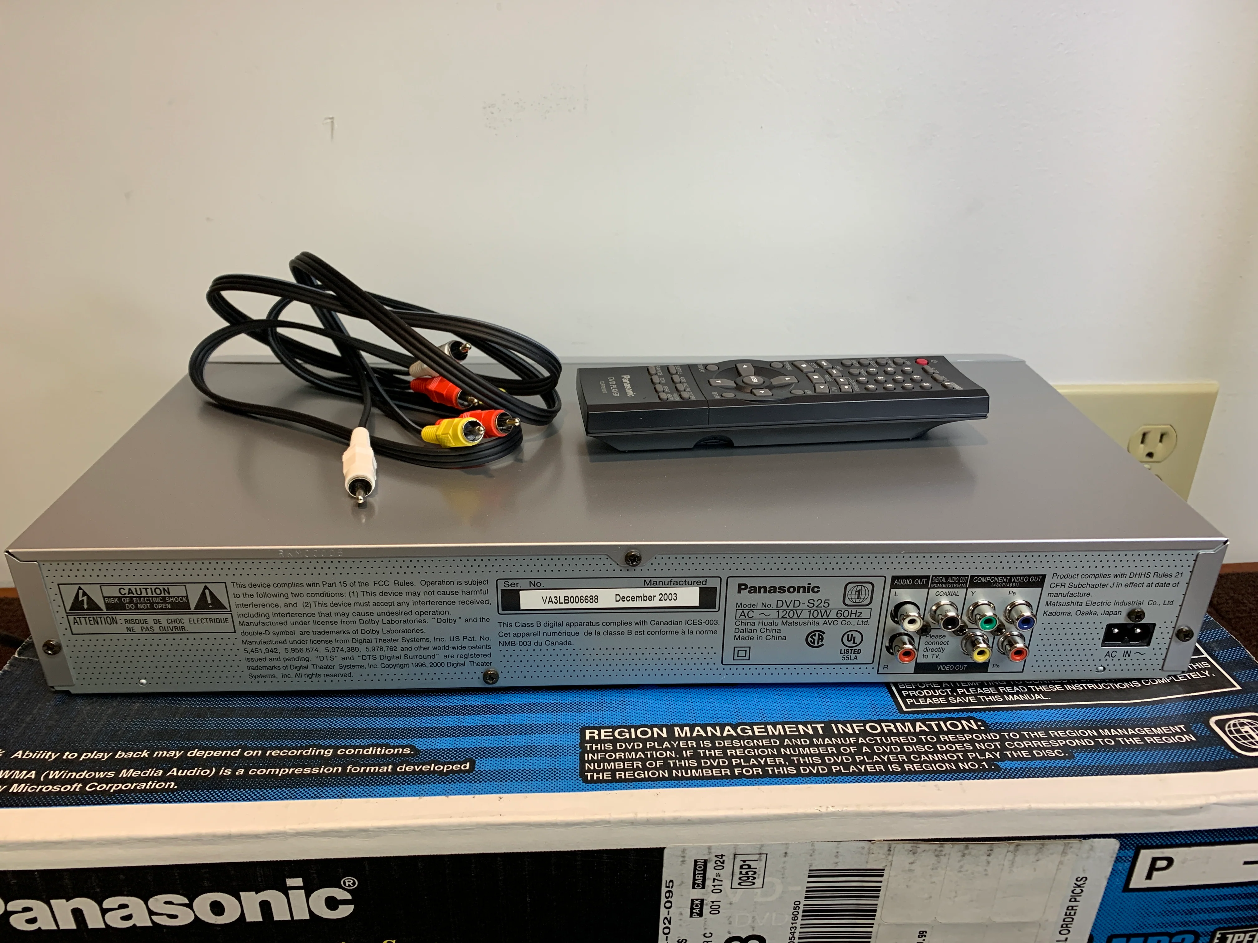 Panasonic DVD-S25 CD/DVD Single Player * Remote * Box - Image 11