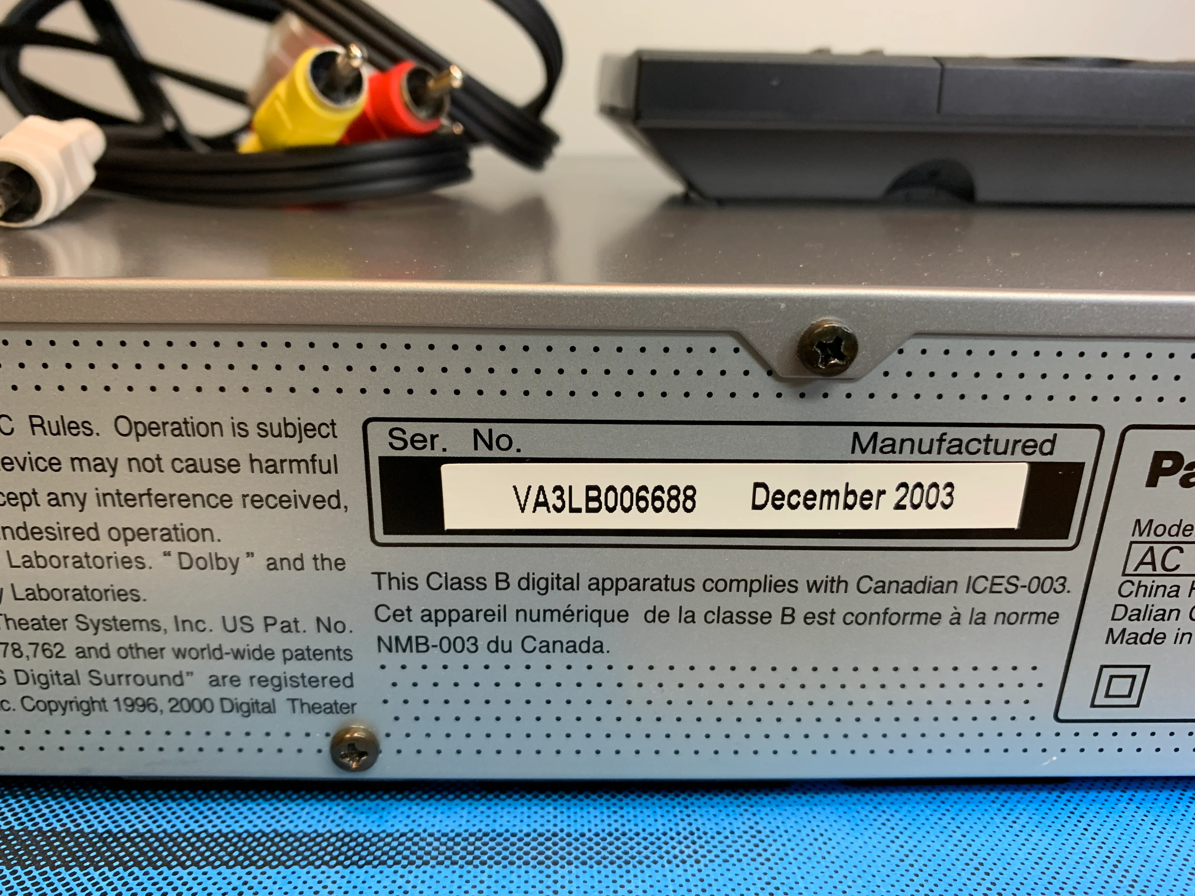 Panasonic DVD-S25 CD/DVD Single Player * Remote * Box - Image 12