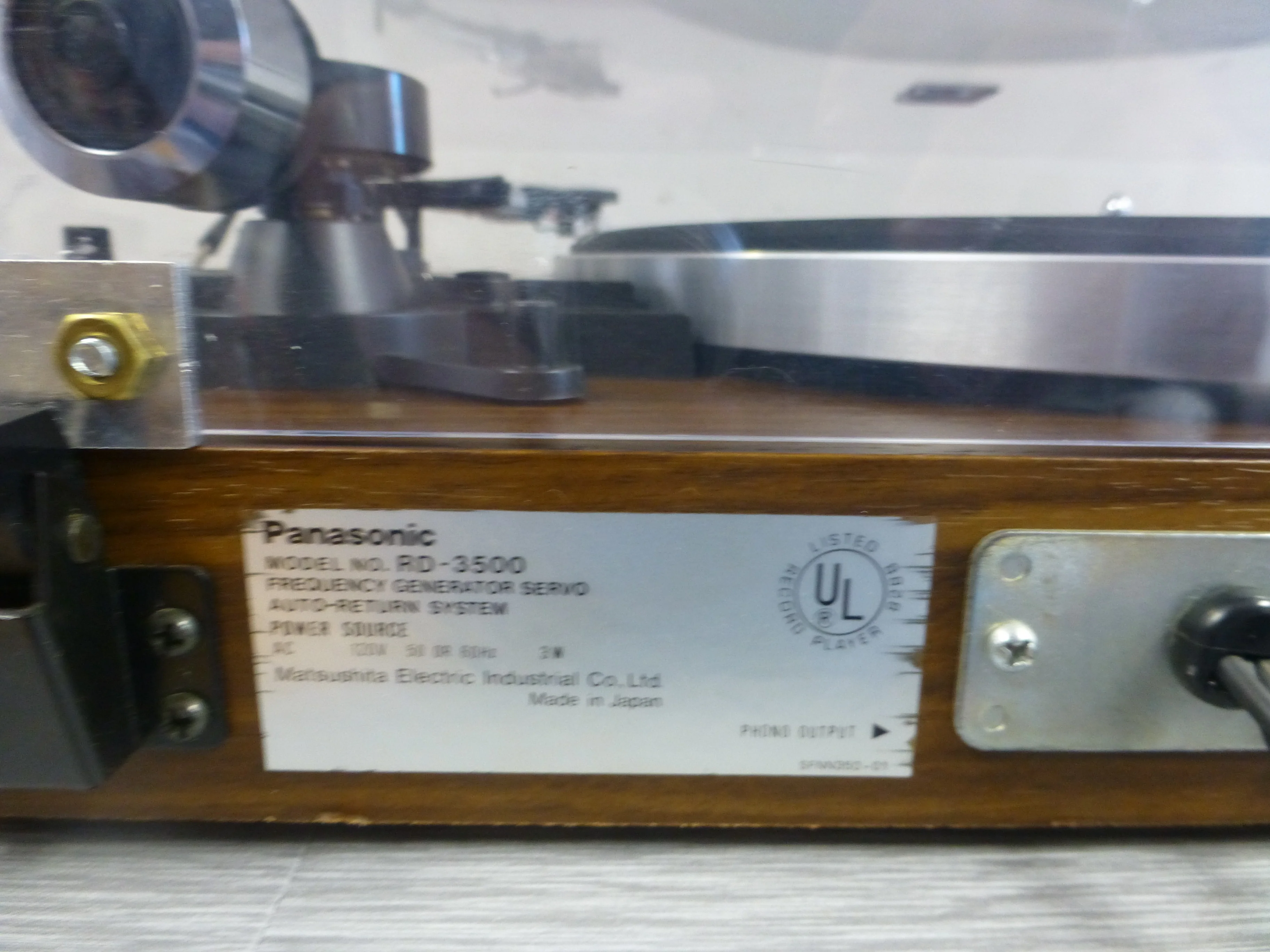 Panasonic RD-3500 Belt Drive Turntable * NEW Audio Technica AT3600 Cartridge - Image 10