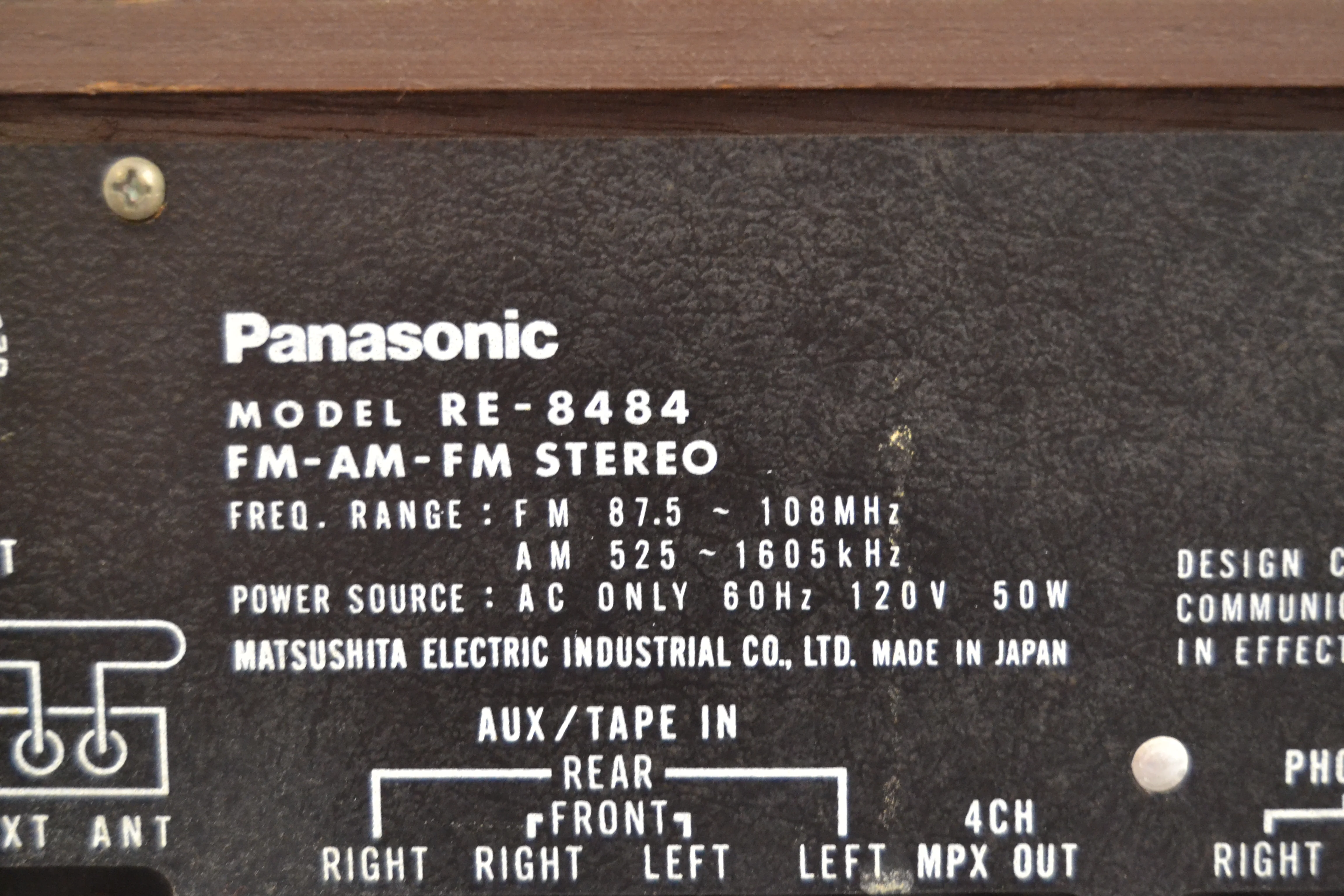 Panasonic RE-8484 Receiver Quad 8-Track Player Amplifier Tune 4 Channel Audio - Image 13