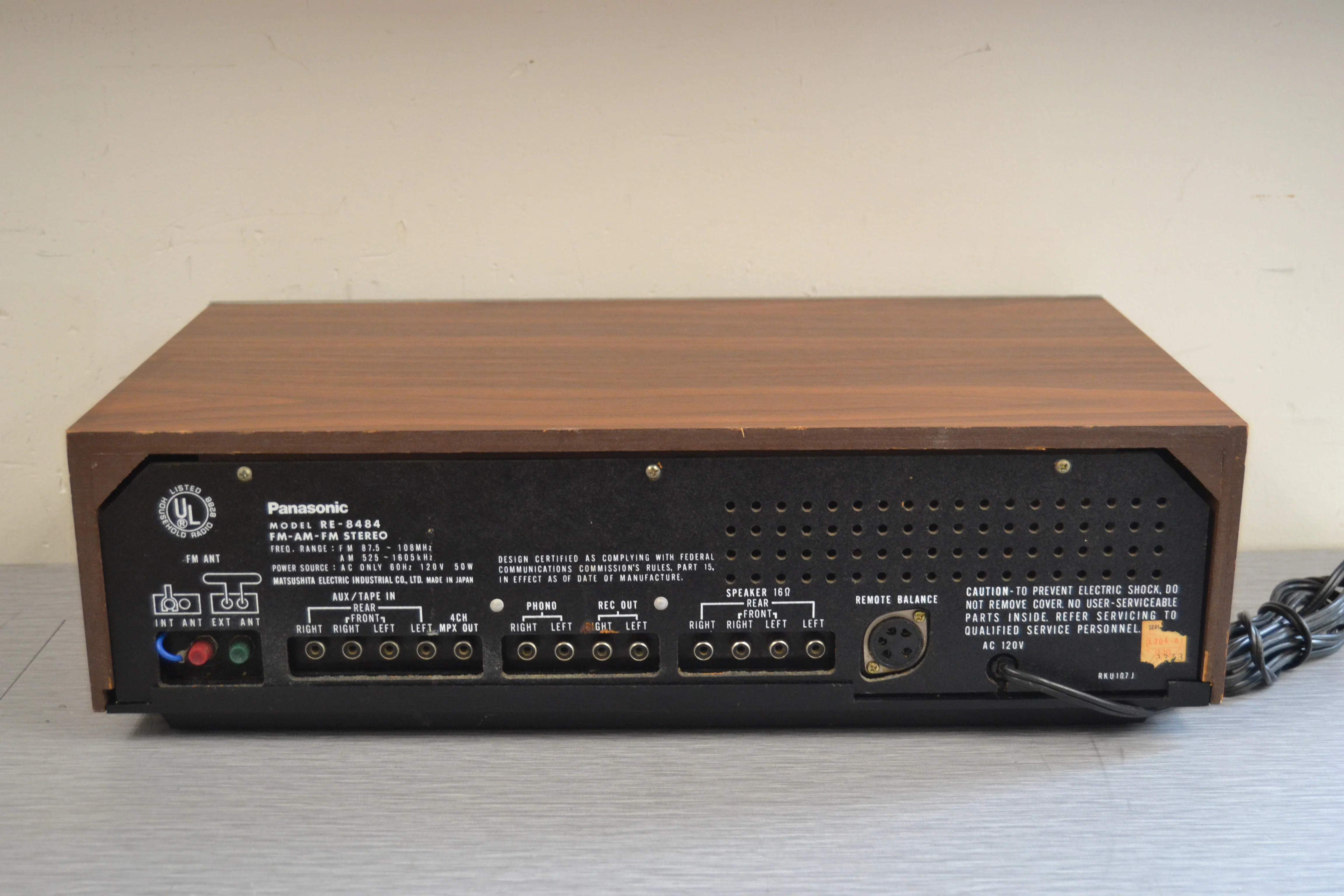 Panasonic RE-8484 Receiver Quad 8-Track Player Amplifier Tune 4 Channel Audio - Image 9