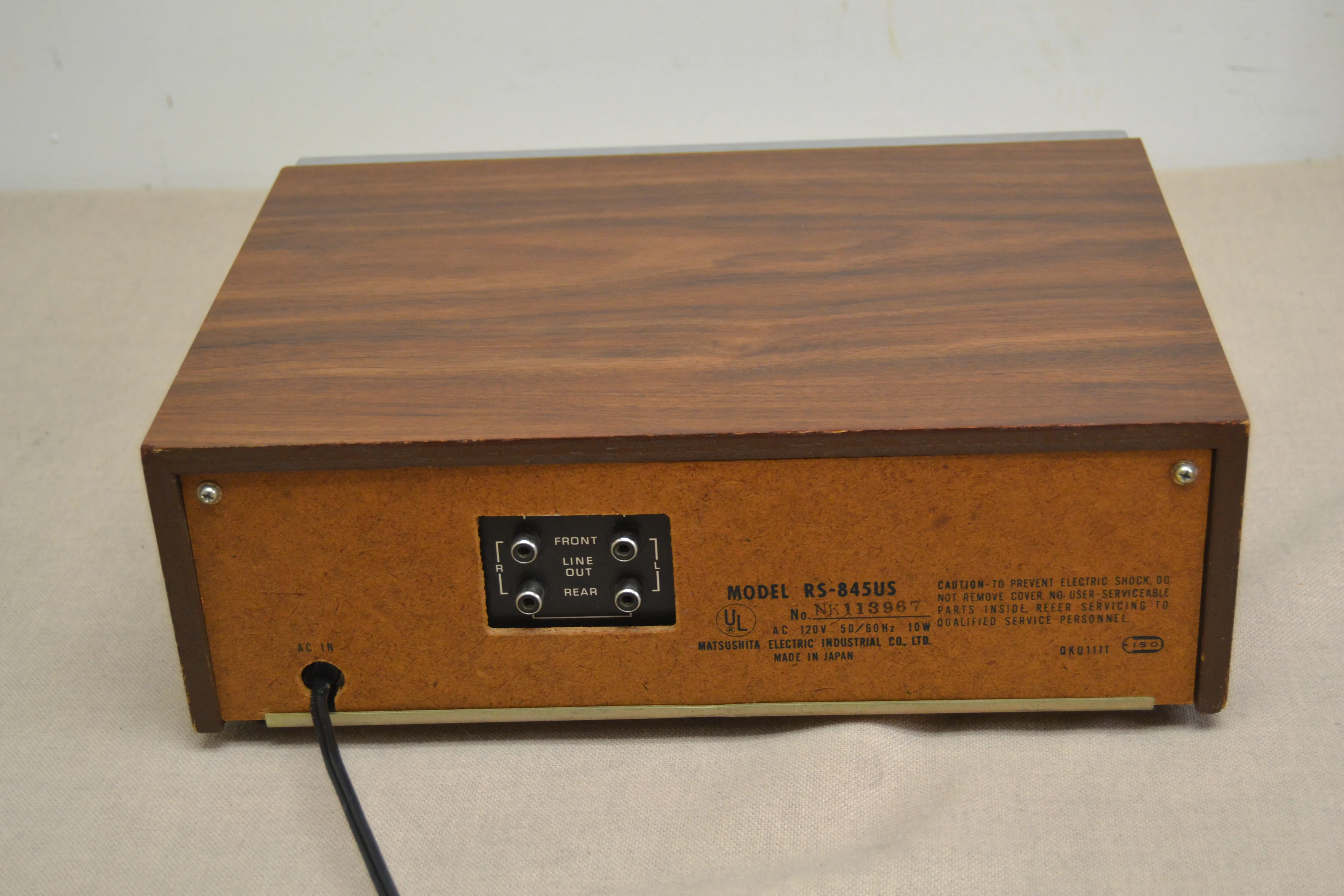 Panasonic RS-845US * 8 Track Player * 2 and 4 Channel ( Quad ) * Fully Serviced * New Belts - Image 12