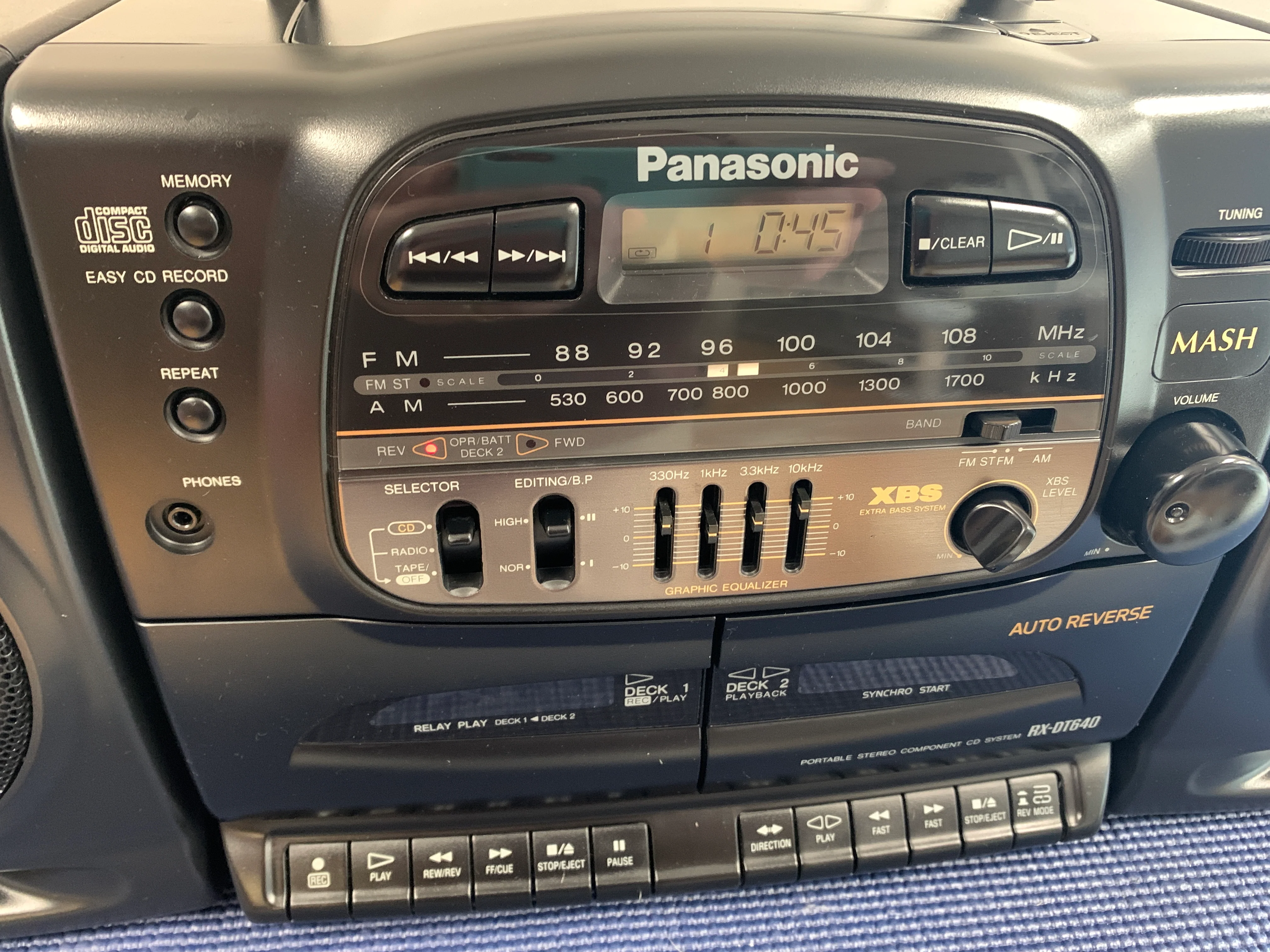 Panasonic RX-DT640 BoomBox * Fully Serviced * CD, Radio, Cassette * - Image 4