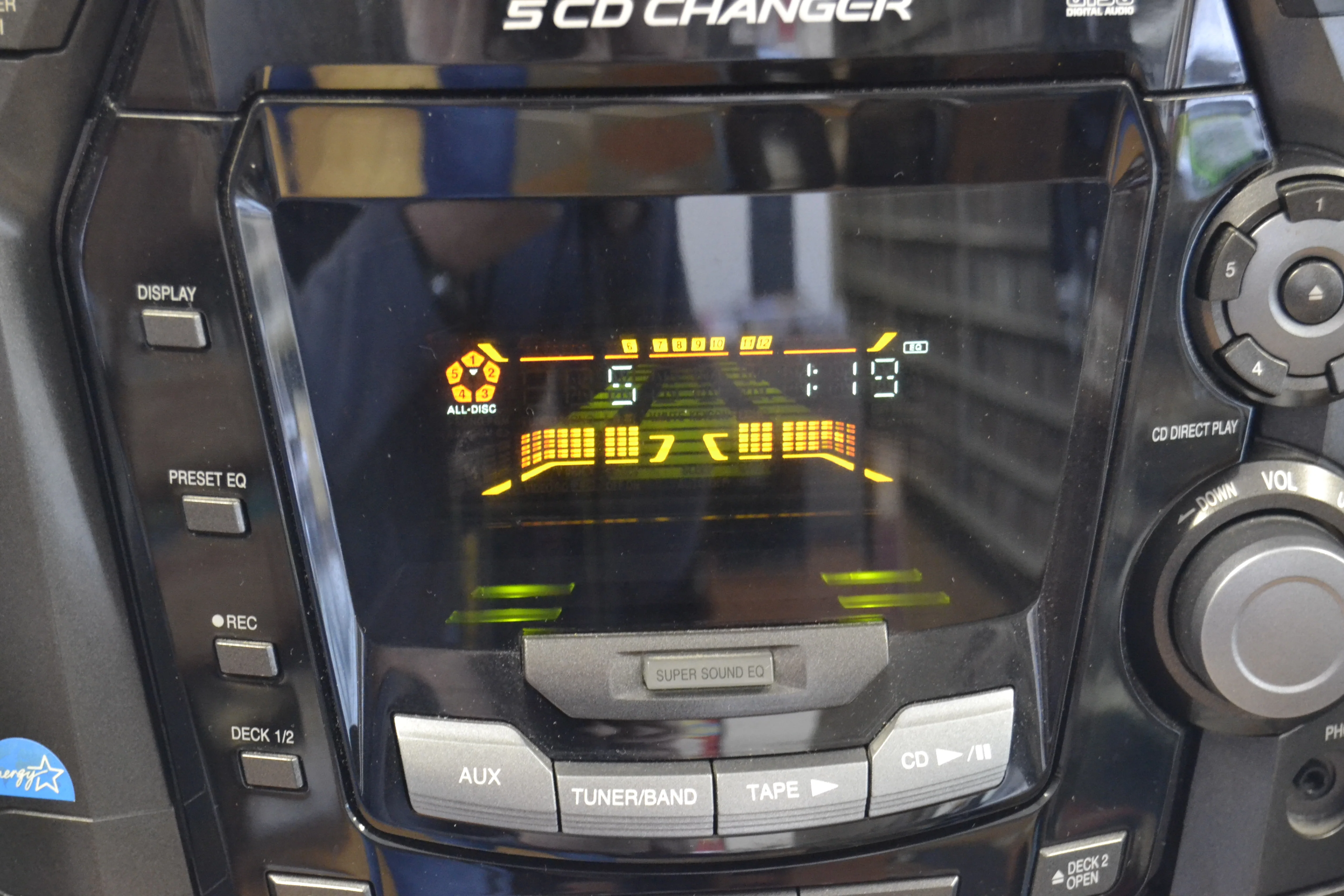 PANASONIC SA-AK300 5 CD Changer/AM/F Radio /Dual Cassette Stereo System * Remote - Image 4