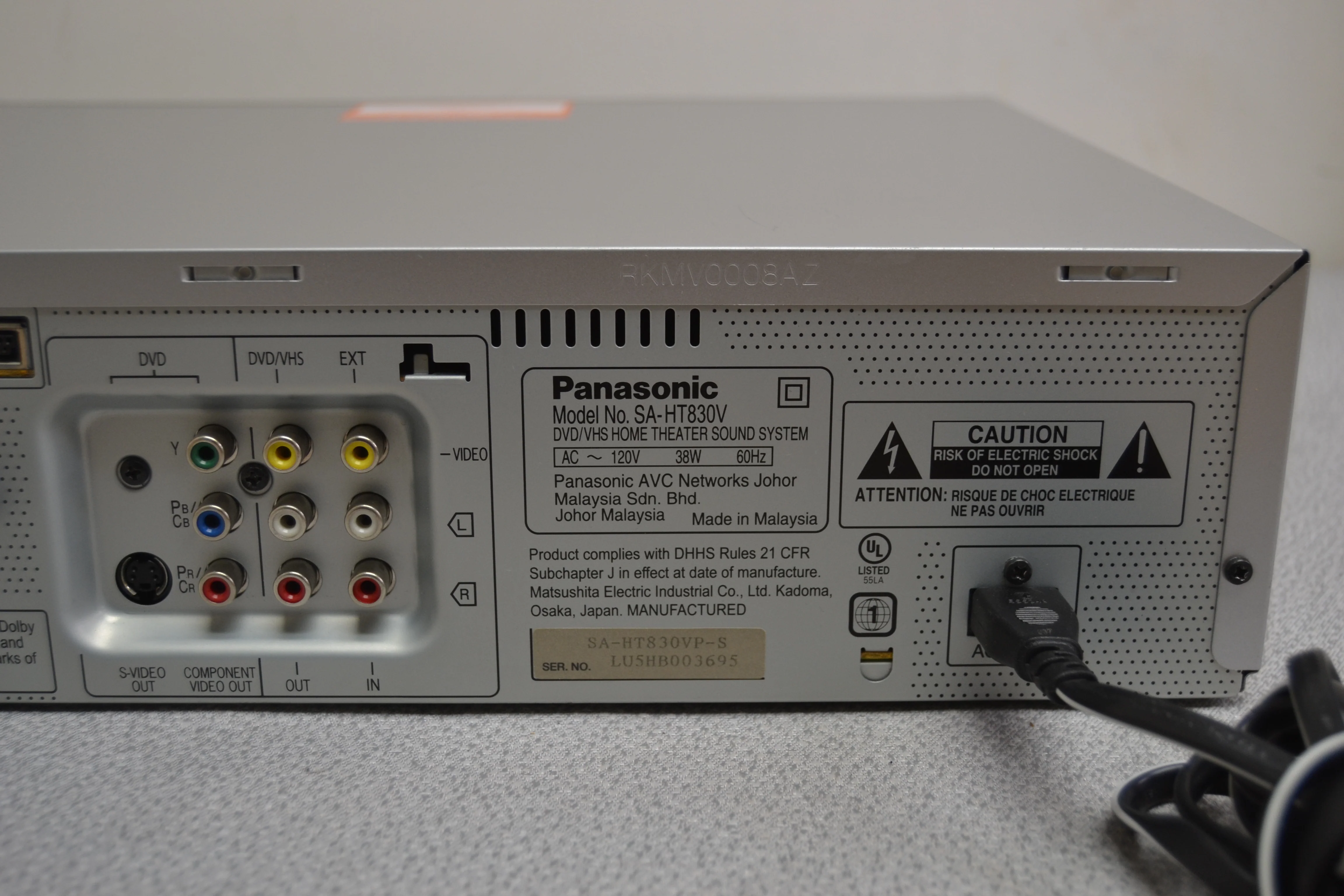 PANASONIC SA-HT830V 4 Head Hi-Fi 5 DVD VHS Combo VCR Works Cassette Player - Image 11