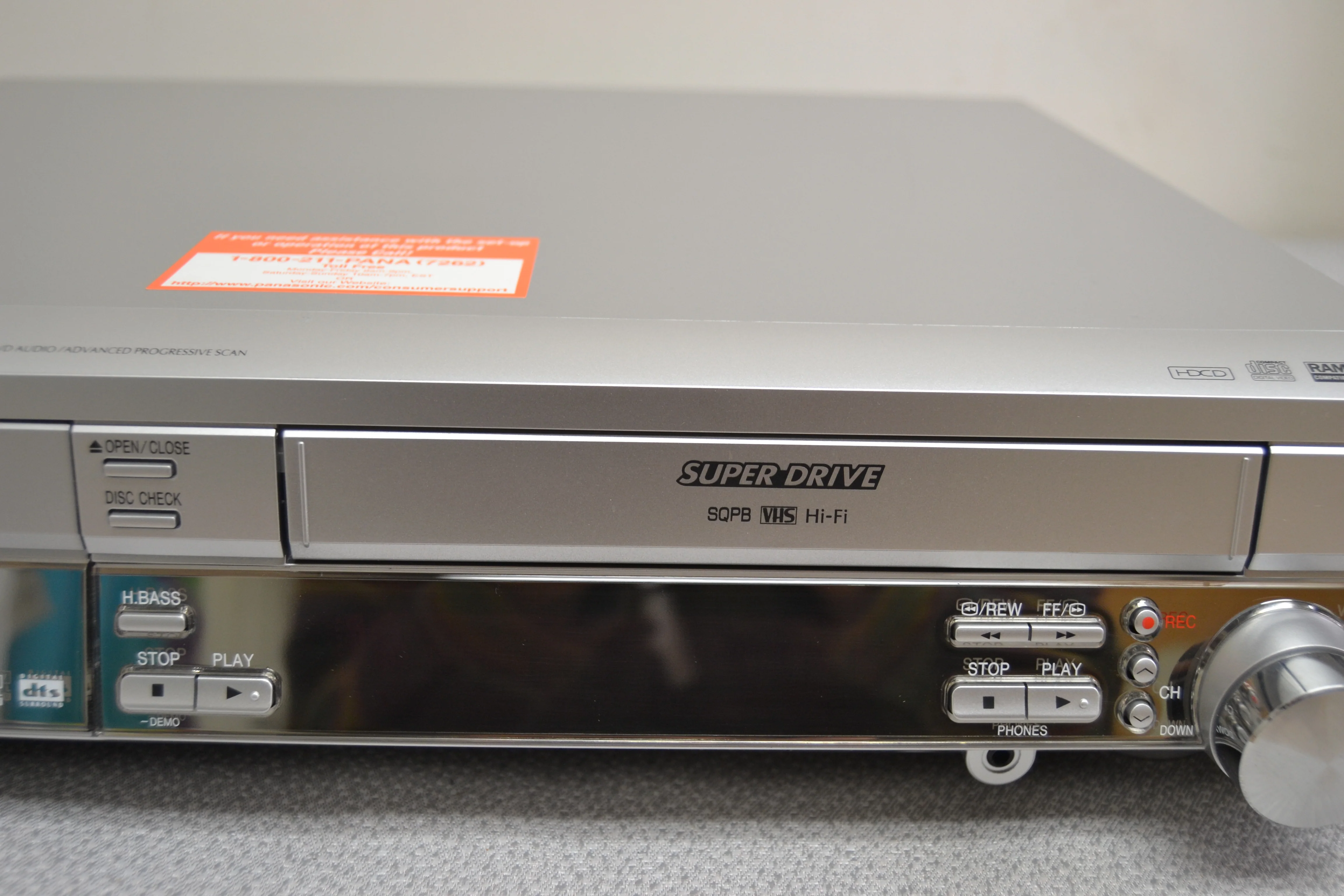 PANASONIC SA-HT830V 4 Head Hi-Fi 5 DVD VHS Combo VCR Works Cassette Player - Image 3