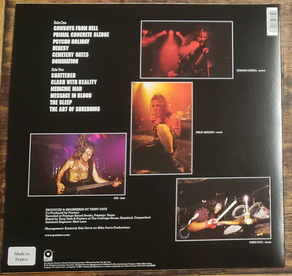 Pantera - Cowboys From Hell (LP, Album, Ltd, Num, RE, Whi) (Near Mint (NM or M-)) - Image 4