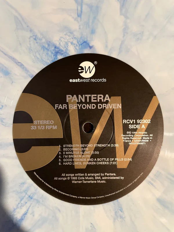 Pantera - Far Beyond Driven (LP, Album, Ltd, RE, RP, Whi) (Near Mint (NM or M-)) - Image 4