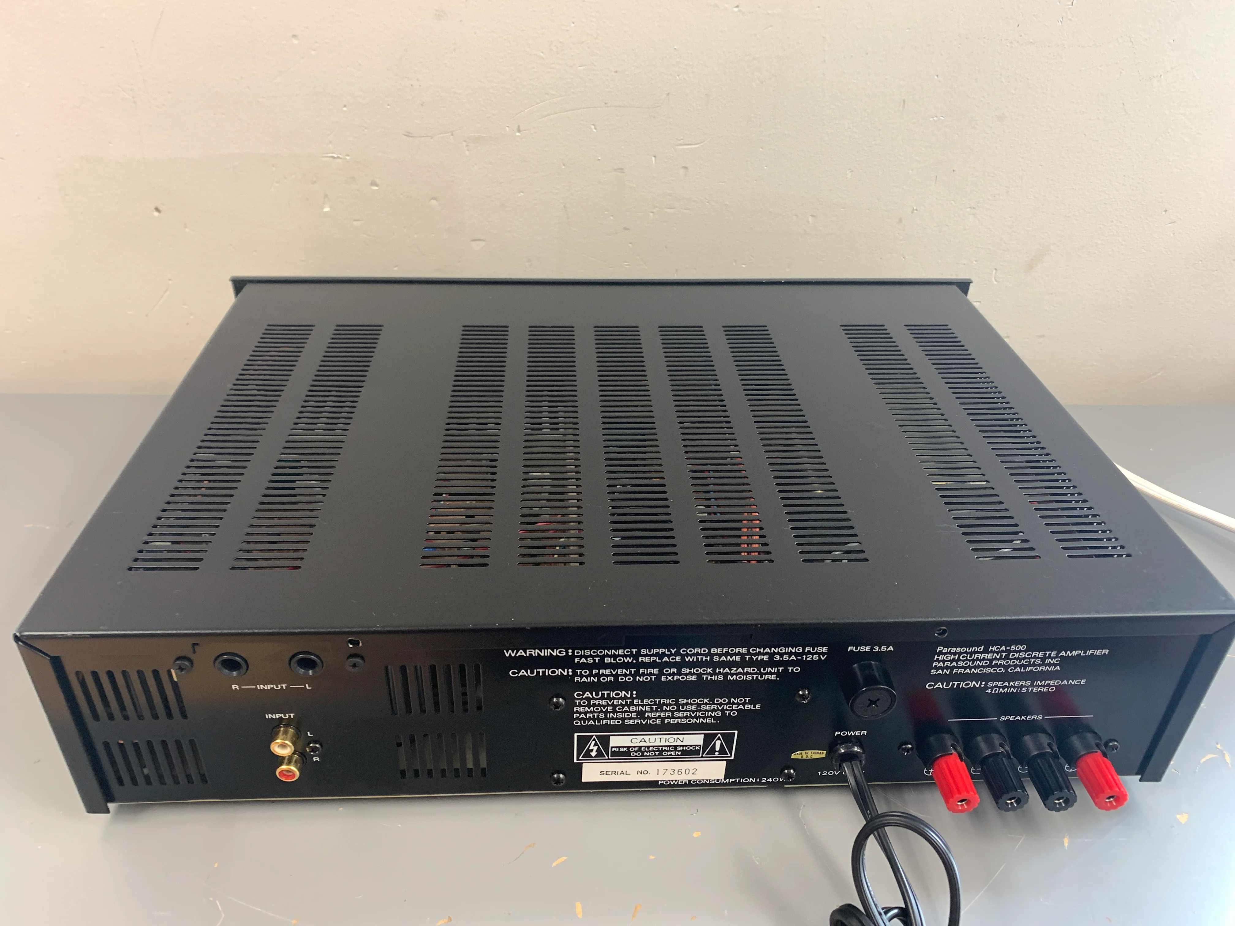 Parasound HCA-500 High Current Stereo Power Amplifier * 50W RMS * 1991 - Image 7