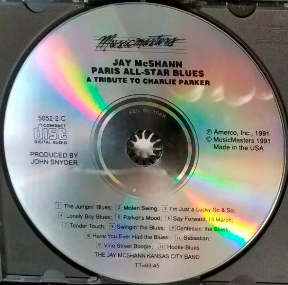 Paris All-Star Blues Featuring Jay McShann - A Tribute To Charlie Parker (CD) (Very Good Plus (VG+)) - Image 3