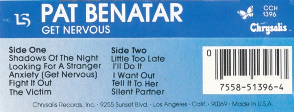 Pat Benatar - Get Nervous (Cass, Album) (Near Mint (NM or M-)) - Image 2