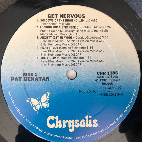 Pat Benatar - Get Nervous (LP, Album) (Good Plus (G+)) - Image 3