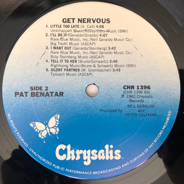Pat Benatar - Get Nervous (LP, Album) (Good Plus (G+)) - Image 4