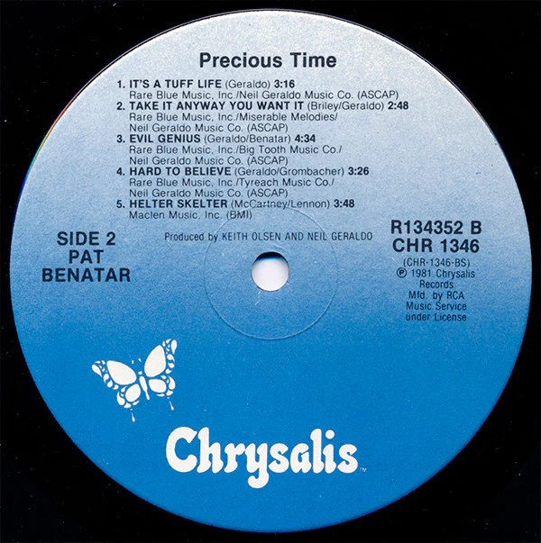 Pat Benatar - Precious Time (LP, Album, Club) (Very Good Plus (VG+)) - Image 5