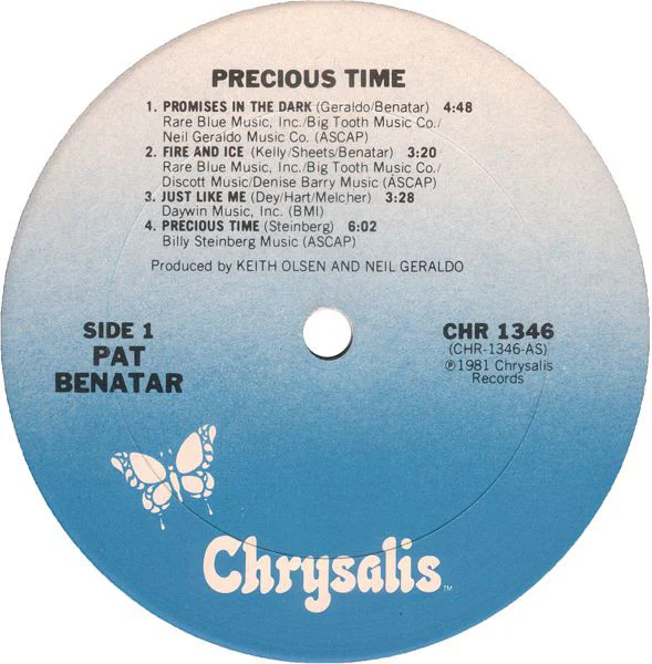 Pat Benatar - Precious Time (LP, Album, Pit) (Near Mint (NM or M-)) - Image 5