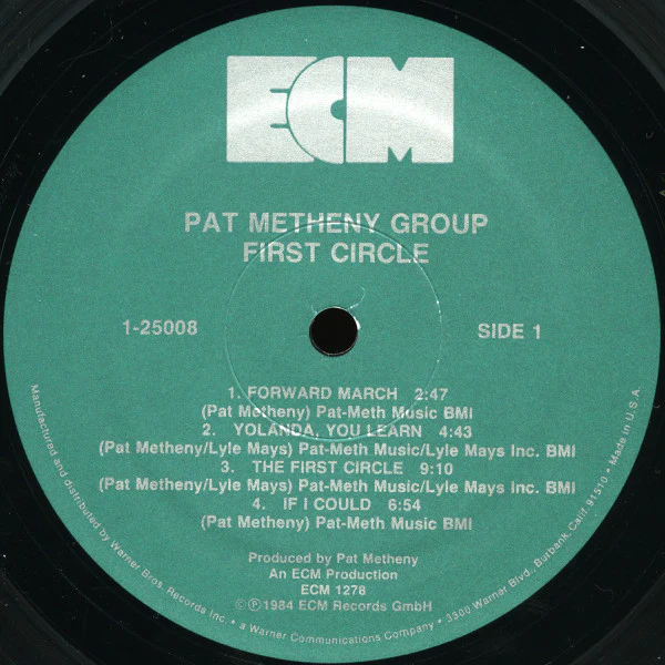 Pat Metheny Group - First Circle (LP, Album) (Very Good (VG)) - Image 3