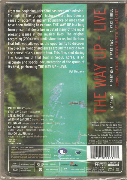 Pat Metheny Group - The Way Up - Live (DVD-V, NTSC, Reg) (Near Mint (NM or M-)) - Image 2