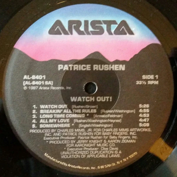 Patrice Rushen - Watch Out! (LP, Album, Ele) (Very Good Plus (VG+)) - Image 3