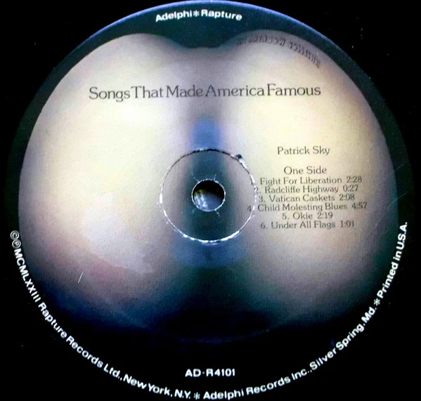Patrick Sky - Songs That Made America Famous (LP, Album) (Very Good Plus (VG+)) - Image 3
