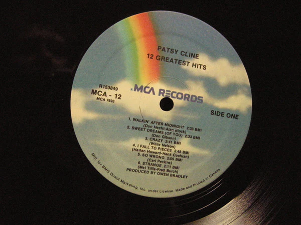 Patsy Cline - 12 Greatest Hits (LP, Comp, Club, RE) (Very Good Plus (VG+)) - Image 4