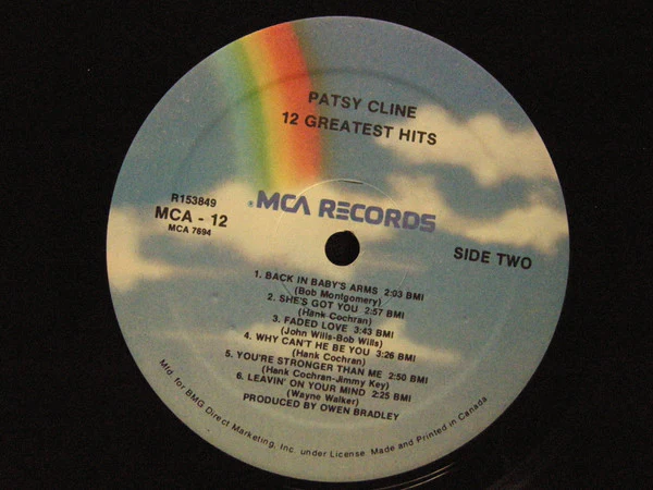 Patsy Cline - 12 Greatest Hits (LP, Comp, Club, RE) (Very Good Plus (VG+)) - Image 5