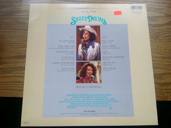 Patsy Cline - Sweet Dreams (Original Motion Picture Soundtrack) (LP, Pin) (Near Mint (NM or M-)) - Image 2