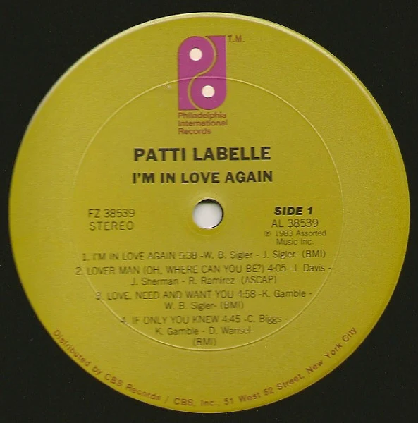 Patti LaBelle - I'm In Love Again (LP, Album) (Very Good Plus (VG+)) - Image 3