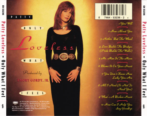 Patty Loveless - Only What I Feel (CD, Album) (Very Good Plus (VG+)) - Image 2