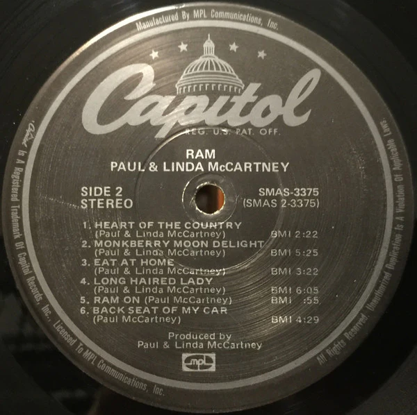 Paul & Linda McCartney - Ram (LP, Album, RE, Win) (Very Good (VG)) - Image 5