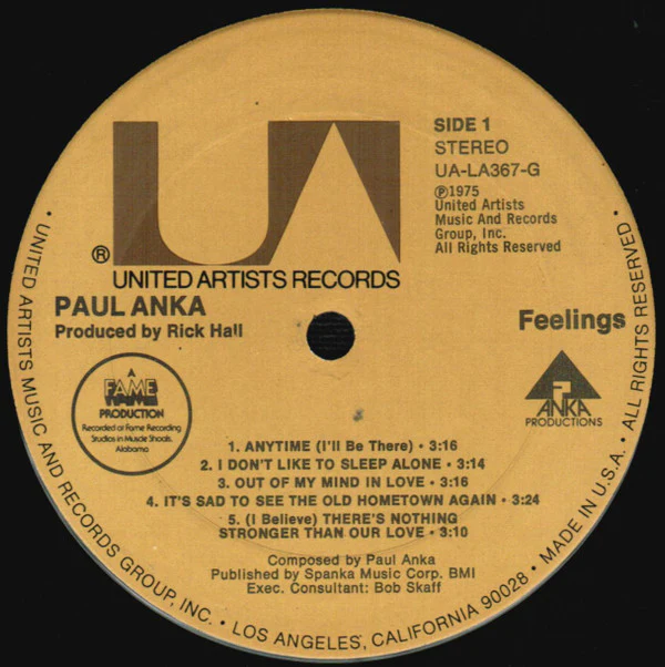 Paul Anka - Feelings (LP, Album, Ter) (Very Good Plus (VG+)) - Image 3