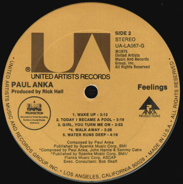 Paul Anka - Feelings (LP, Album, Ter) (Very Good Plus (VG+)) - Image 4