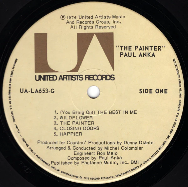 Paul Anka - The Painter (LP, Album, Quad) (Very Good Plus (VG+)) - Image 5