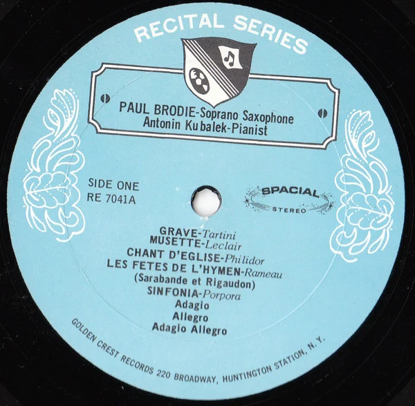 Paul Brodie, Antonin Kubalek - Baroque And Classical Music For Soprano Saxophone (LP, Album) (Very Good Plus (VG+)) - Image 3