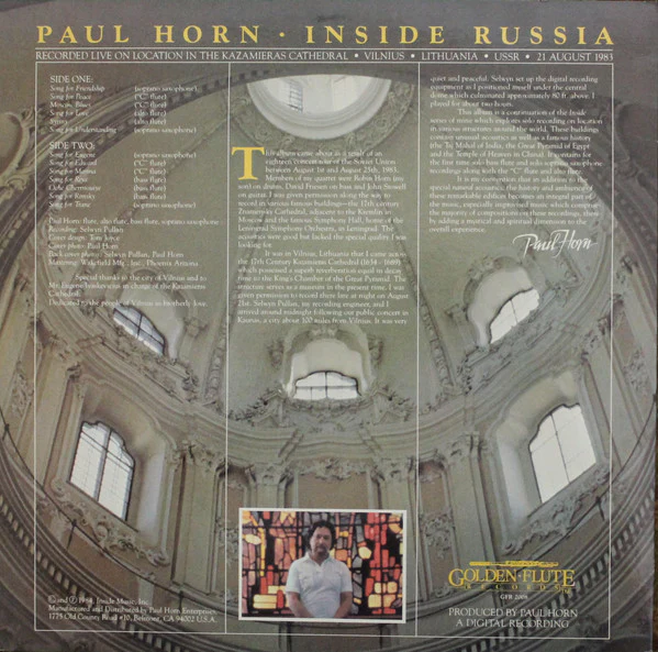 Paul Horn - Inside Russia (LP, Album) (Mint (M)) - Image 2