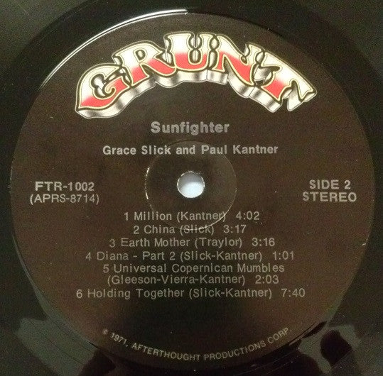 Paul Kantner, Grace Slick - Sunfighter (LP, Album, Hol) (Very Good Plus (VG+)) - Image 5
