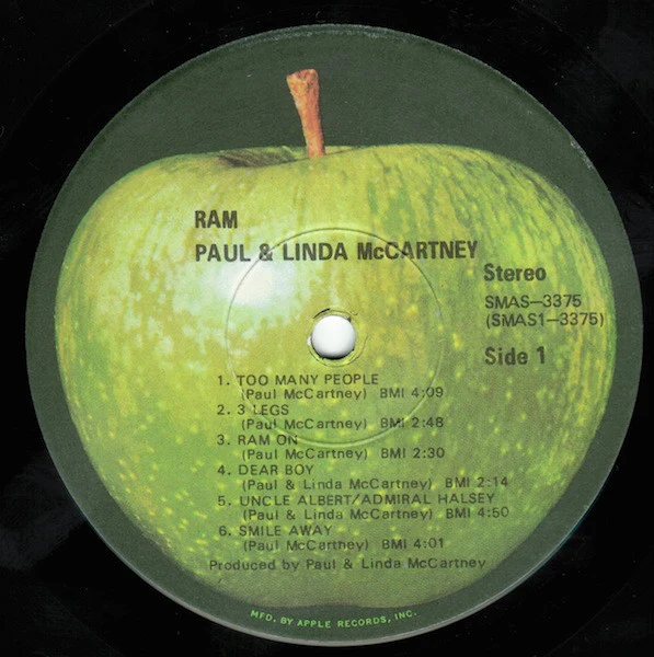 Paul & Linda McCartney - Ram (LP, Album, Win) (Very Good (VG)) - Image 4