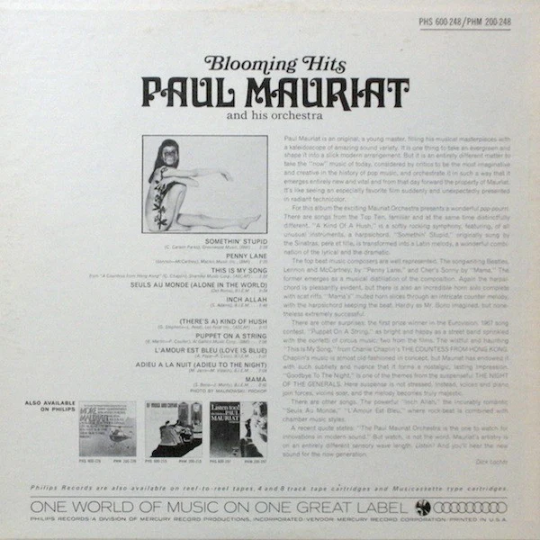 Paul Mauriat And His Orchestra - Blooming Hits (LP, Album) (Very Good (VG)) - Image 2