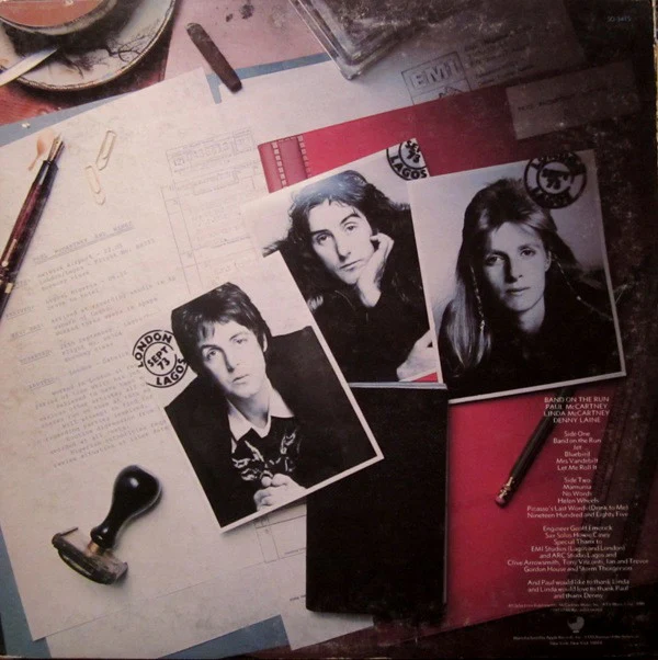 Wings - Band On The Run (LP, Album, Los) (Very Good Plus (VG+)) - Image 2