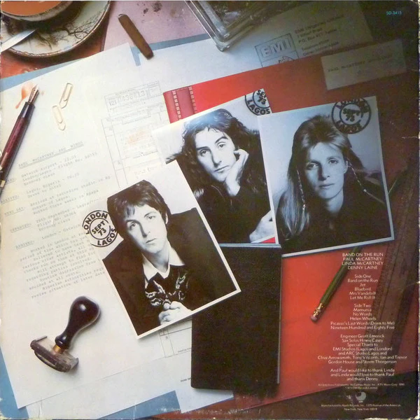 Wings - Band On The Run (LP, Album, Win) (Very Good Plus (VG+)) - Image 2