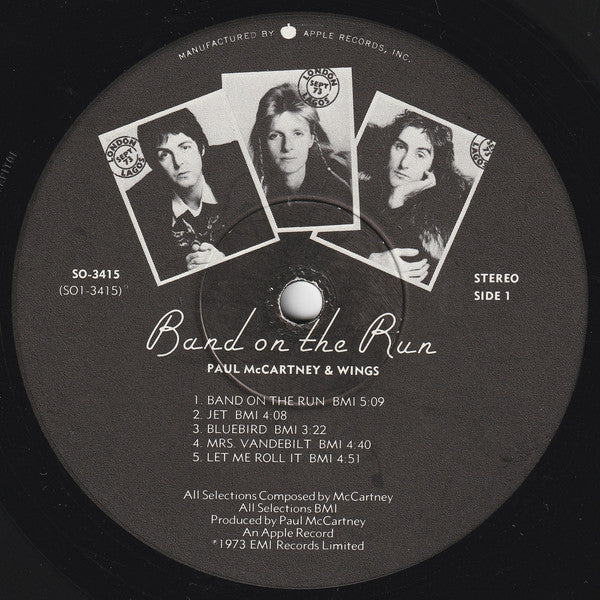 Wings - Band On The Run (LP, Album, Win) (Very Good (VG)) - Image 3