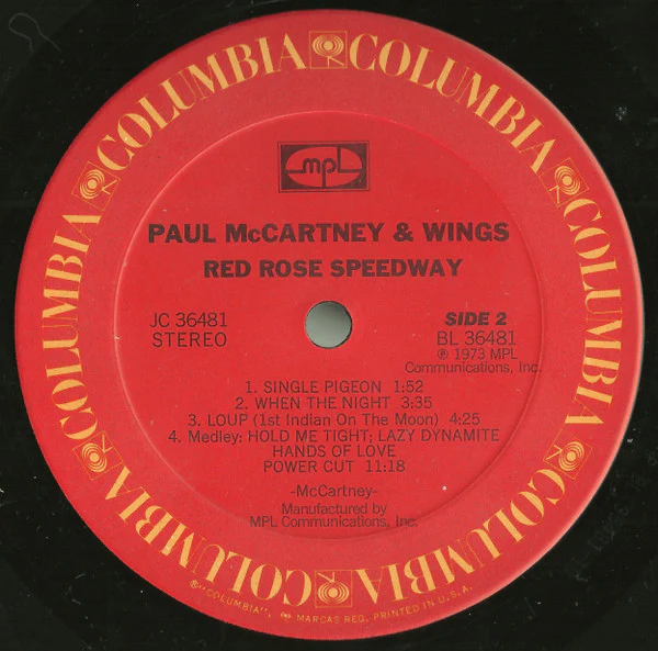Wings - Red Rose Speedway (LP, Album, RE, Ter) (Very Good Plus (VG+)) - Image 5