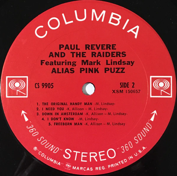 Paul Revere & The Raiders Featuring Mark Lindsay - Alias Pink Puzz (LP, Album, Ter) (Very Good Plus (VG+)) - Image 5