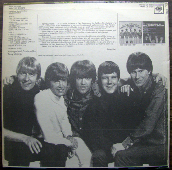 Paul Revere & The Raiders Featuring Mark Lindsay - Revolution! (LP, Album, Pit) (Very Good Plus (VG+)) - Image 2