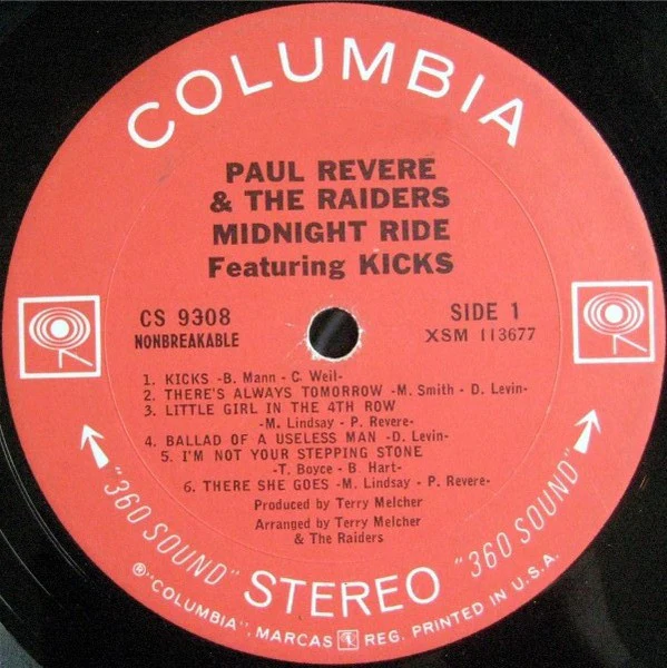 Paul Revere & The Raiders - Midnight Ride (LP, Album, Pit) (Very Good Plus (VG+)) - Image 3