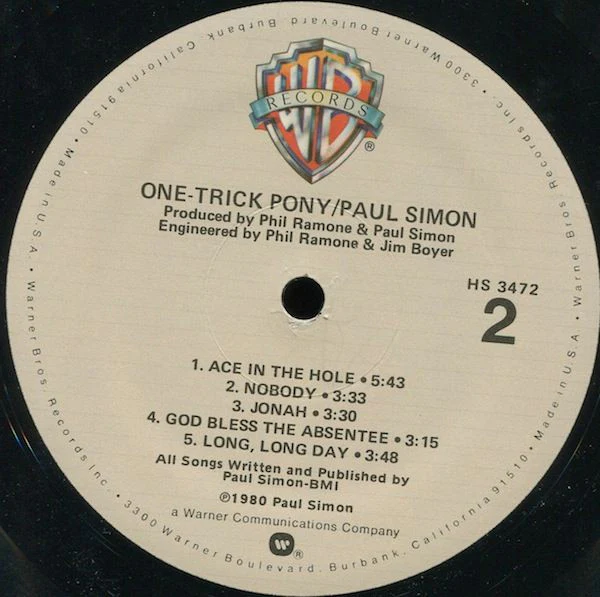 Paul Simon - One-Trick Pony (LP, Album, Spe) (Near Mint (NM or M-)) - Image 4