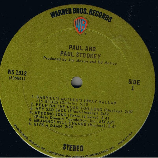 Paul Stookey* - Paul And (LP, Album, Ter) (Very Good Plus (VG+)) - Image 4